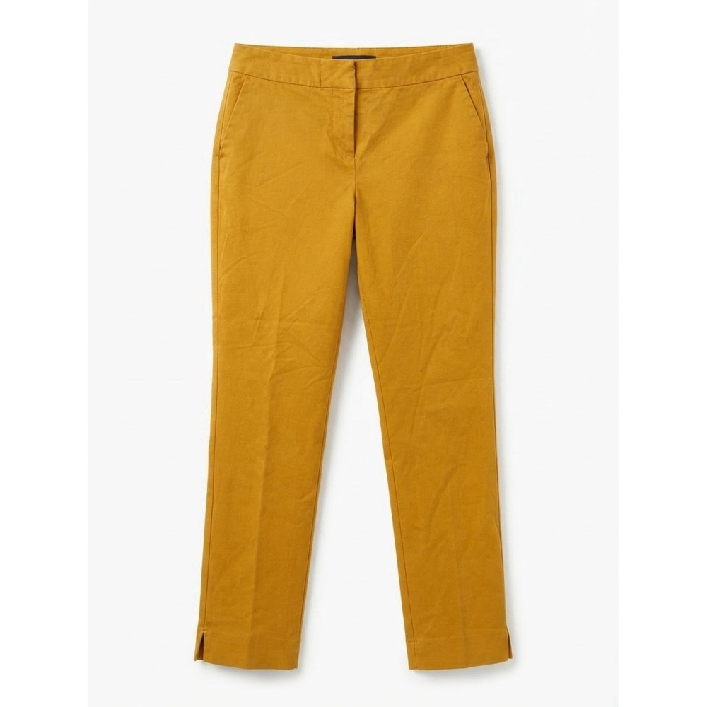 Boden Pants 10 Petite  Stretch Work Chino Office Corporate Ankle Gold Chic